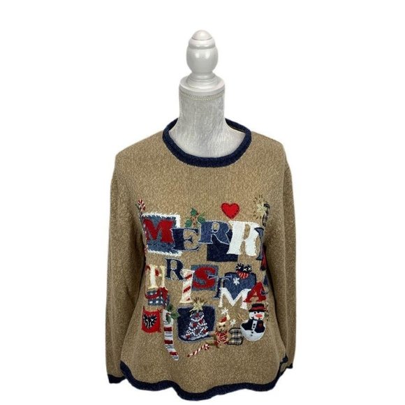 Star Blue Originals Christmas Sweater Embellished - Picture 1 of 10